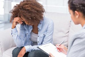 A woman undergoes behavioral therapy in MD