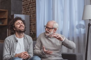 man and his therapist during a narrative therapy session