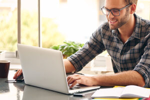 man enjoying one of the best jobs for people with social anxiety